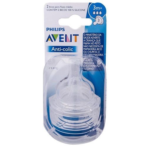 Bico de Mamadeira Classic Anti-Colic N° 3 Philips Avent com 2 Unidades