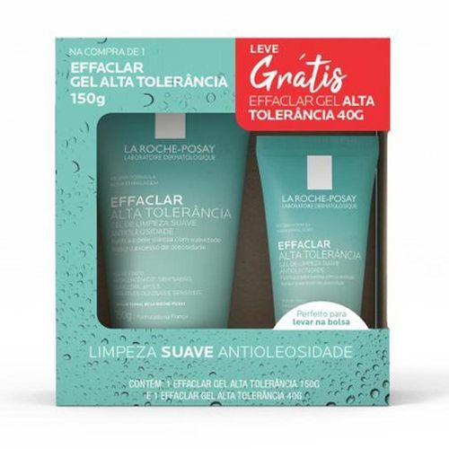 Kit La Roche Posay com 1 Effaclar Gel Alta Tolerância 150g + 1 Effaclar Alta Tolerância 50g