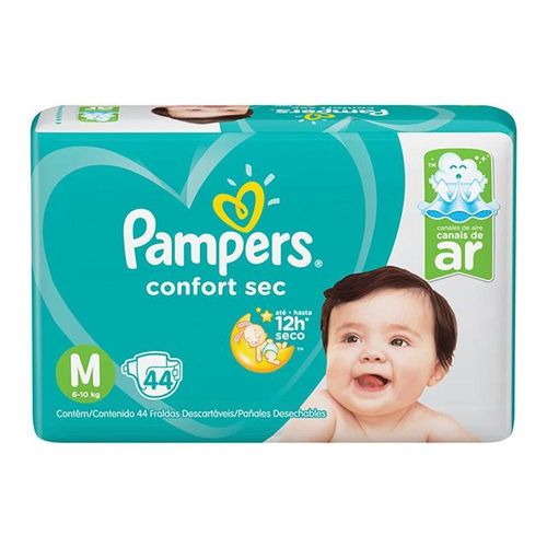 Fraldas Descartáveis Pampers Confort Sec M com 44 Unidades