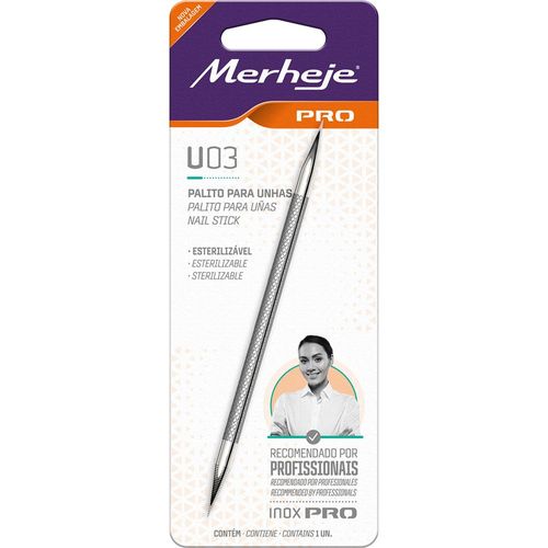 Palito para Unhas em Inox Profissional Club Merheje com 1 Unidade