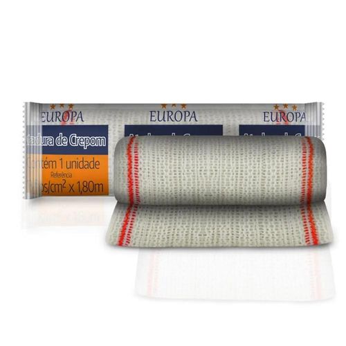 Atadura Crepom Europa Polar Fix 13 Fios 10cm X 1,8m com 1 Rolo