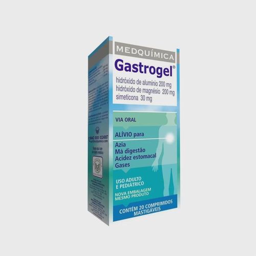 Gastrogel com 20 Comprimidos Mastigáveis