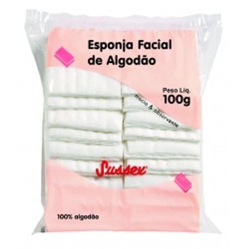 Esponja Sussex Algodão Limpeza Facial 100g