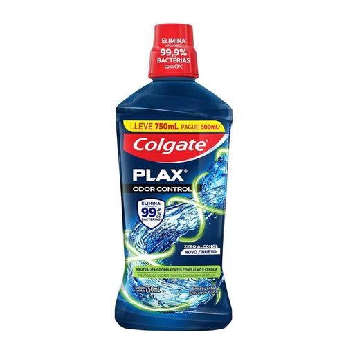 Colgate Plax Odor Control Enxaguante Bucal Sem Álcool 750ml