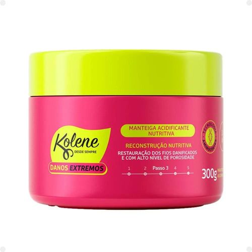 Manteiga Acidificante Nutritiva Kolene Danos Extremos Reconstrução Nutritiva 300g