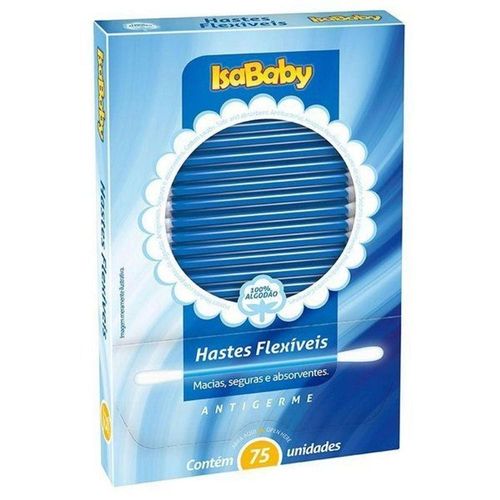 Hastes Flexíveis Isababy com 75 Unidades