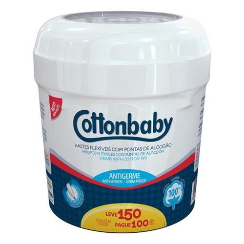 Hastes Flexíveis Cottonbaby Pote Pague 100 e Leve com 150 Unidades