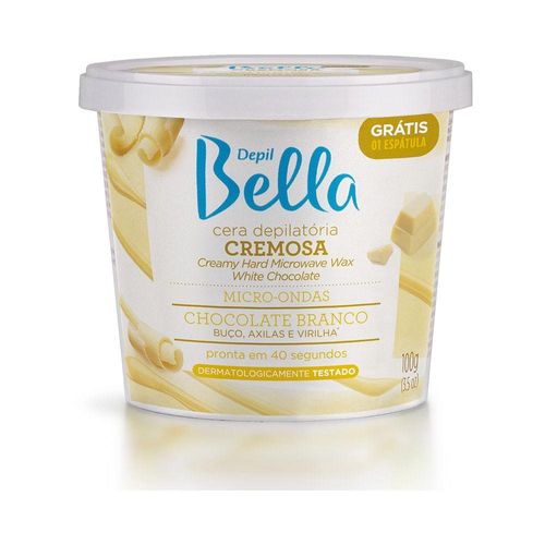 Cera Depilatória para Micro-Ondas Chocolate Branco Depil Bella 100g
