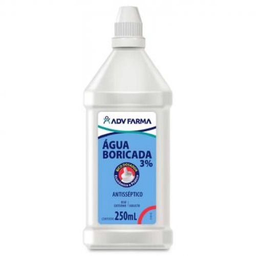 Água Boricada 3% Solução de Uso Dermatológico Frasco 250ml