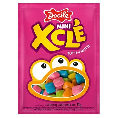 Chiclete Mini Xclé Sabor Tutti-Frutti 11g
