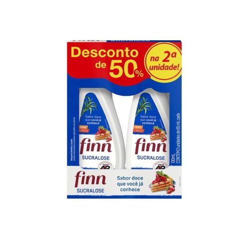 Kit Promocional Adoçante Líquido Sucralose Finn com 2 Unidades com 65ml