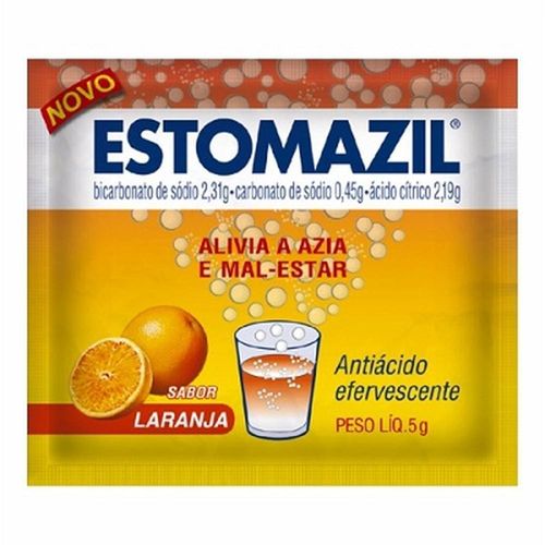 Estomazil 462mg + 90mg + 438mg Sabor Laranja Pó Efervescente com 50 Envelopes com 5g