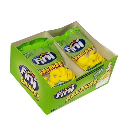 Balas de Gelatina Fini Sabor Banana com 12 Unidades com 15g