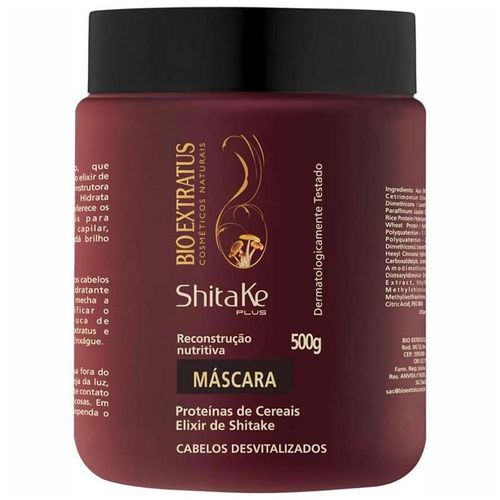 Máscara Capilar Bio Extratus Shitake Plus Reconstrução Nutritiva 500g