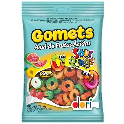 Balas Goma Gomets Anel Ácido 100g