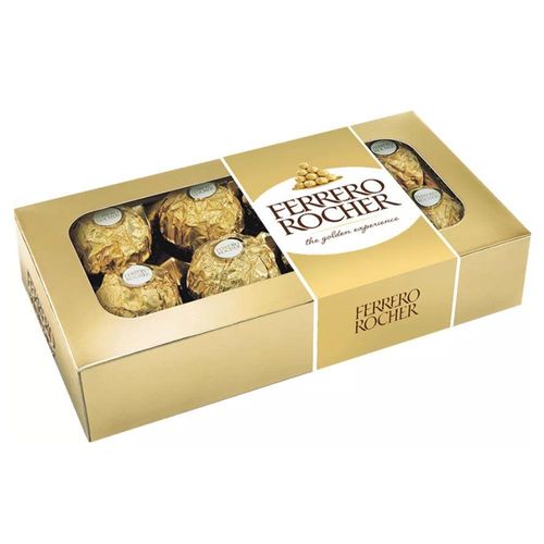 Caixa de Bombom Ferrero Rocher com 8 Unidades com 100g