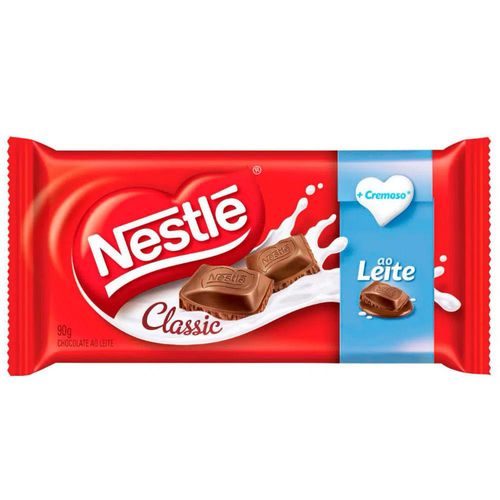 Barra de Chocolate Nestlé Sabor Classic ao Leite 100g