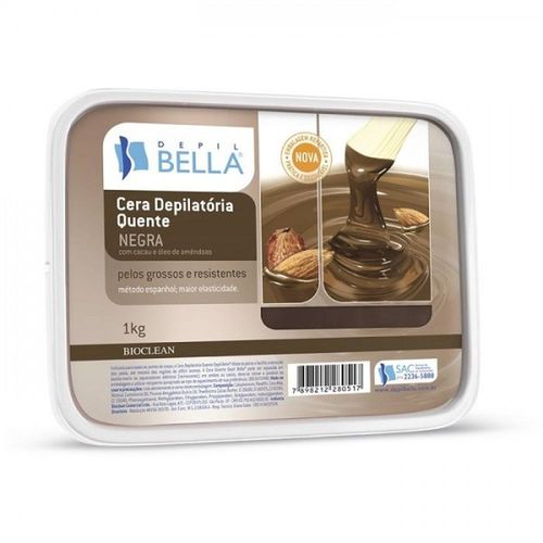 Cera em Barra Depilatória Quente Negra Depil Bella 1kg