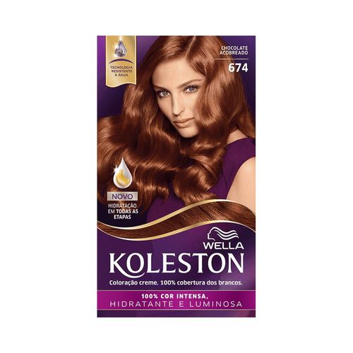 Coloração Koleston N° 674 Chocolate Acobreado com 1 Unidade
