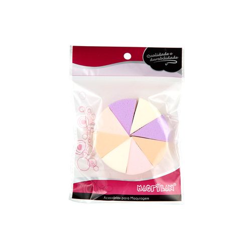 Esponja de Maquiagem Triangular Macrilan com 8 Unidades