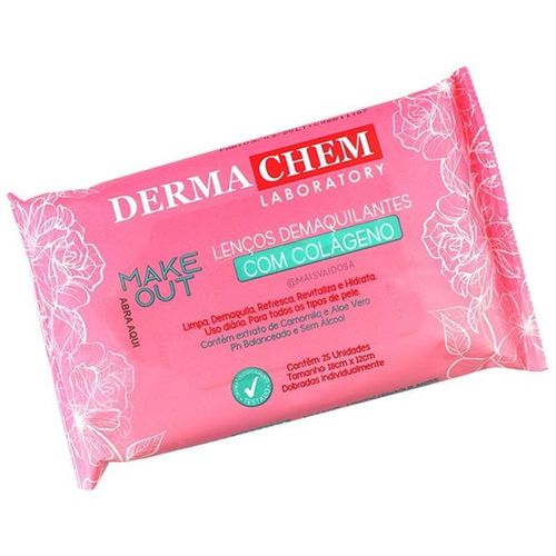 Lenços Demaquilantes Dermachem com 25 Unidades