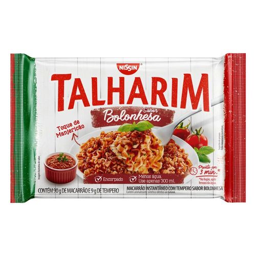 Macarrão Instantâneo Talharim Bolonhesa Nissin 99g