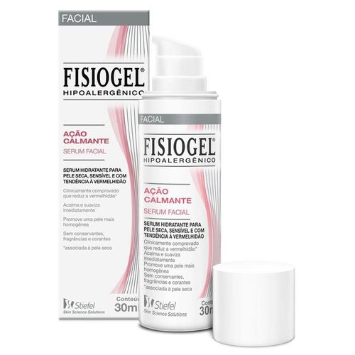Sérum Hidratante Facial Ação Calmante Pele Sensível Fisiogel 30ml