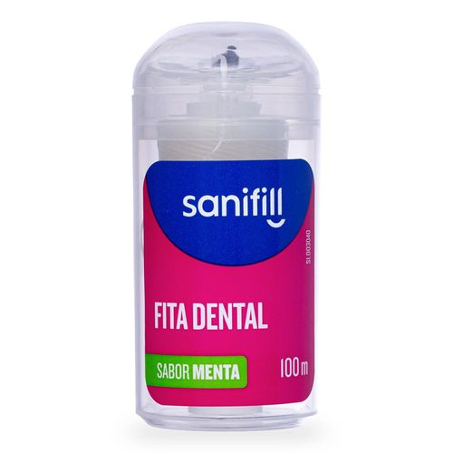 Fita Dental Seu Sorriso Bem na Fita Sabor Menta Sanifill com 100m