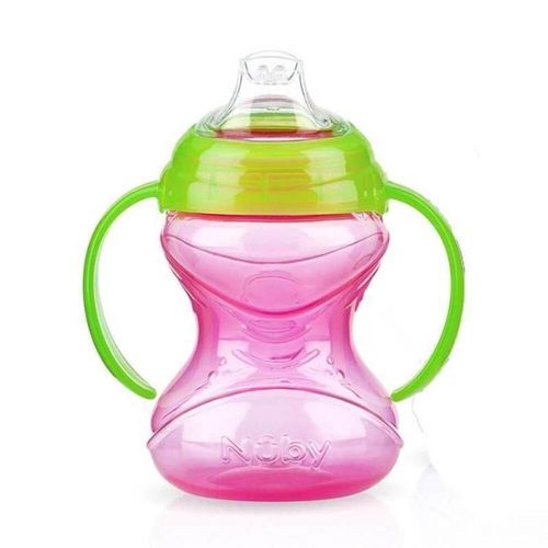 Nuby Copo Antivazamento com Alça e Super Bico Rosa 240ml