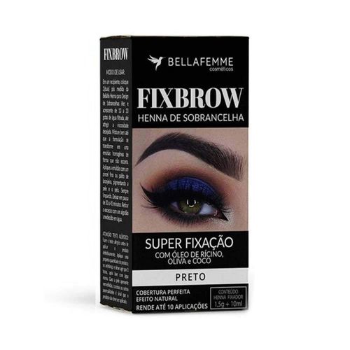 Henna para Sobrancelhas Fixbrow Bella Femme Cor Preto 1,5g