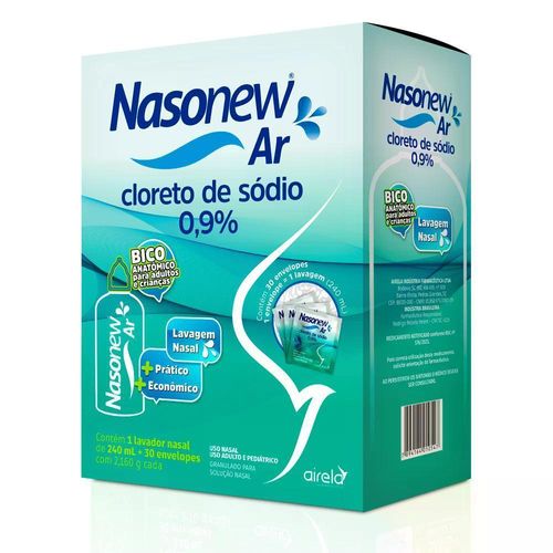 Lavador Nasal Nasonew Ar Anatômico Adulto e Infantil com 1 Unidade com 30 Envelopes
