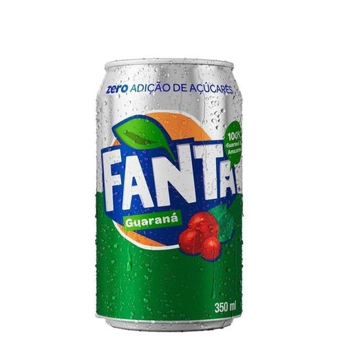 Lata Refrigerante Fanta Zero Guaraná 350ml