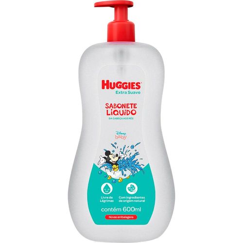 Sabonete Líquido Extra Suave da Cabeça aos Pés Huggies 600ml