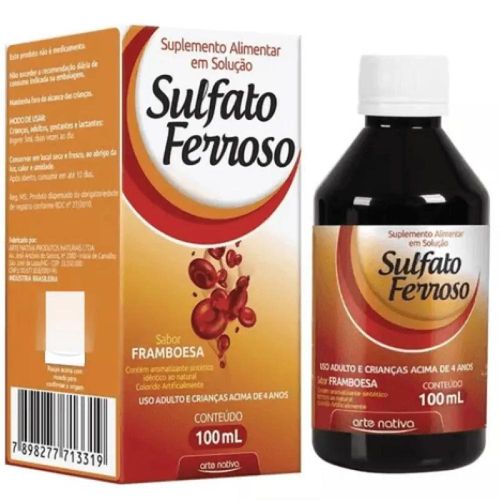 Sulfato Ferroso 125mg/ml Arte Nativa Solução Oral 100ml
