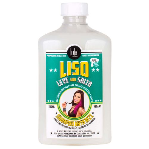 Shampoo Antifrizz Lola Cosmetics Liso Leve And Solto 250ml
