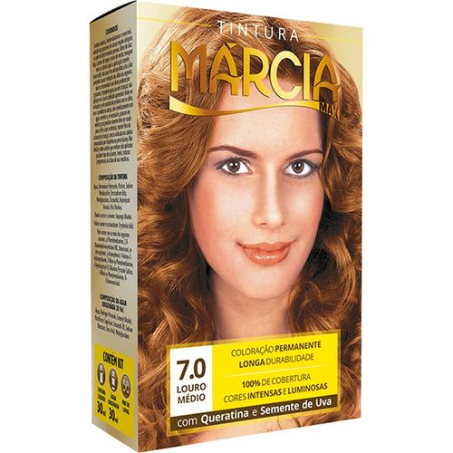 Coloração Márcia N° 7.0 Louro Médio com 1 Unidade