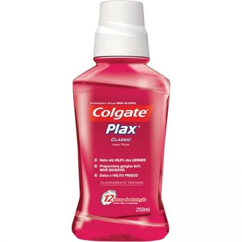 Enxaguante Bucal Plax Classic com Flúor Colgate 250ml