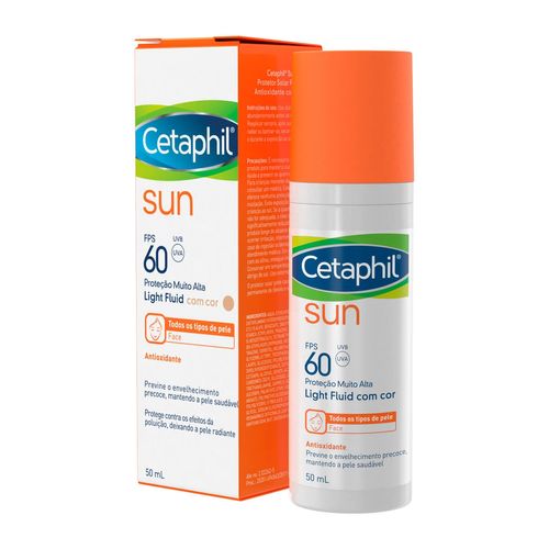 Protetor Solar Facial Sun Antioxidante FPS 60 com Cor Cetaphil 50ml