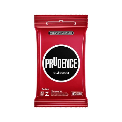 Preservativos Prudence Clássico Lubrificado com 3 Unidades