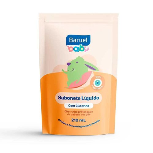 Sabonete Líquido Infantil Baruel Baby Glicerina Refil 210ml