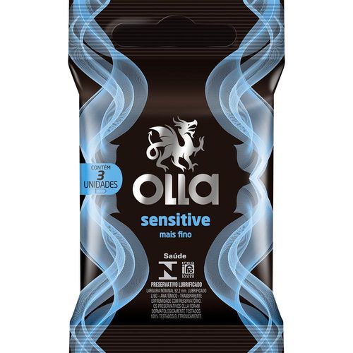 Preservativos Olla Sensitive com 3 Unidades