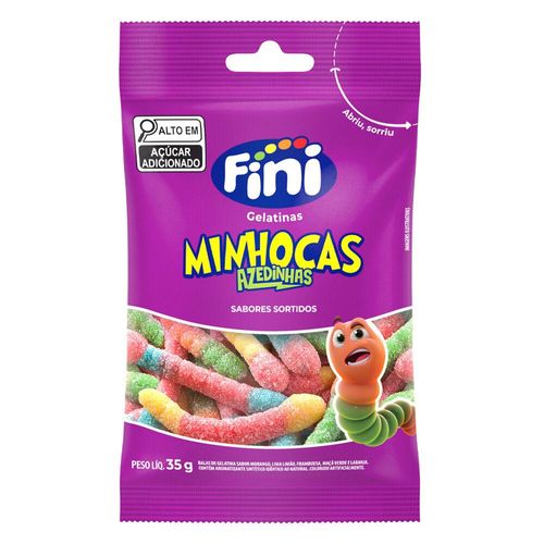 Minhocas de Gelatina Azedinhas Fini 35g