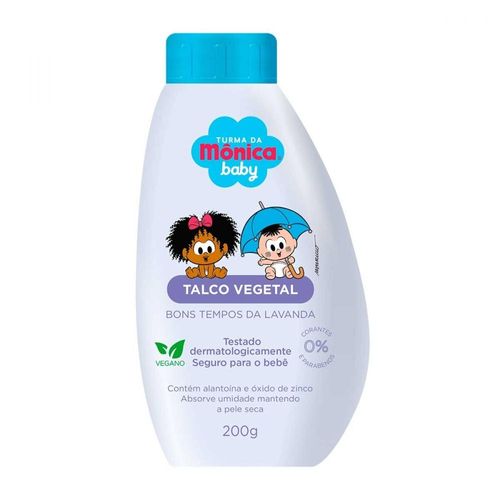 Talco Vegetal Turma da Mônica Baby Bons Tempos de Lavanda 200g