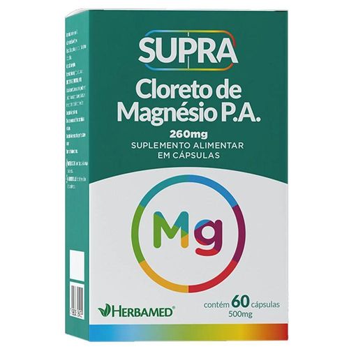 Supra Cloreto de Magnésio P.A. 500mg Herbamed com 60 Cápsulas