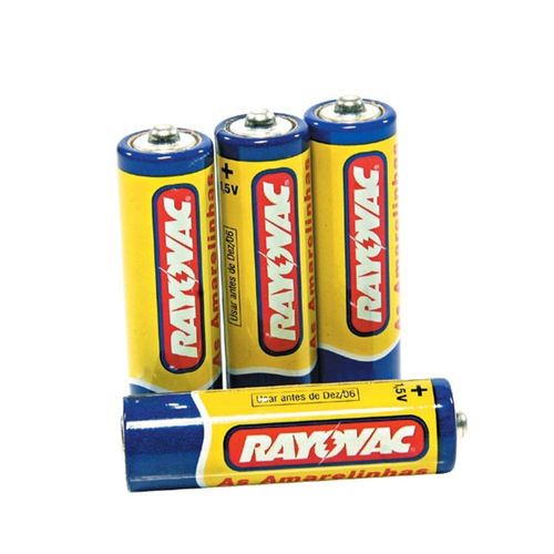 Pilha AA Rayovac Amarelihna Pequena com 4 Unidades