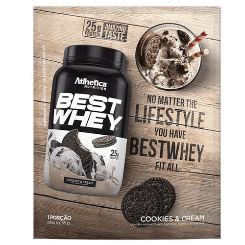 Best Whey Protein Atlhetica Nutrition Sabor Cookies & Cream 35g