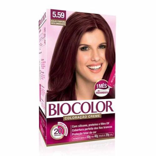 Tintura Biocolor Nº 5.59 Acaju Púrpura Deslumbrante com 1 Unidade