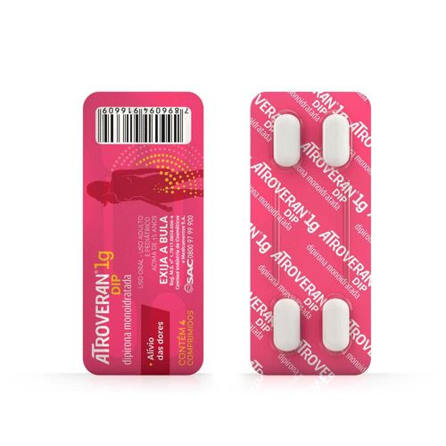 Atroveran Dip 1g com 50 Blísteres com 4 Comprimidos