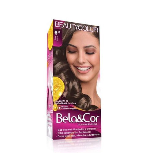 Tintura Bela&Cor Cor Nº 6.0 Louro Escuro Beauty Color com 1 Unidade