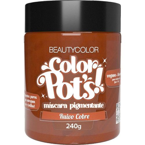 Color Pots Máscara Capilar Pigmentante Ruivo Cobre 240g